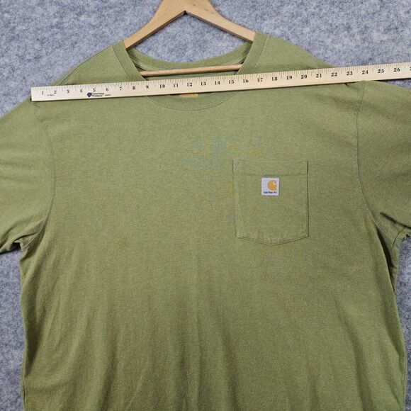 Carhartt Men's Pocket Tee T-Shirt Green Size 2XL Regular Logo Cotton/Polyester - Picture 7 of 11
